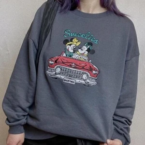 Wego x Disney Mickey Mouse Embroidery Sweatshirt From Japan - Picture 1 of 3