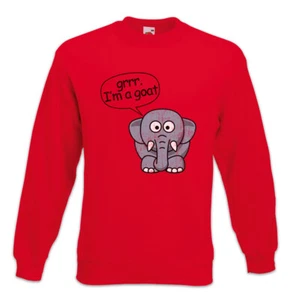 I'm A Goat Sweatshirt Pullover Fun Comic Cartoon Bear Elephant Animal Sounds - Picture 1 of 1