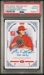 2022 Onyx Extended AUTOGRAPH Go Vols! 5/12 CHASE DOLLANDER PSA 10! POP 1!!