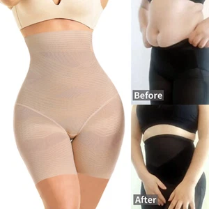 Women High Waist Cross Compression abs Shaping Panty Slimming Body Shaper Shorts - Picture 1 of 23