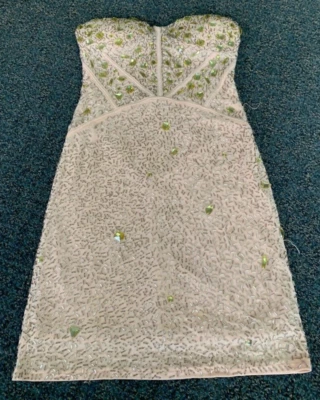 ARDEN B. WOMEN'S RHINESTONE SLEEVELESS BACK ZIPPER DRESS SALMON SIZE XS RN 78749 - Image 1 of 4