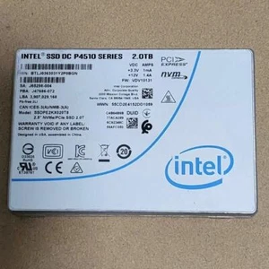 2TB SSD P4510 Intel Series DC NVME U.2 2.5" SSDPE2KX020T8 Solid State Drive - Afbeelding 1 van 1