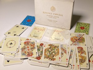 1970 ROMANCE ESPAÑOL naipes Fournier Playing Cards Double Deck Spain Gold Corner