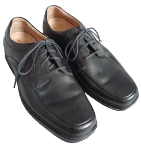 CLARKS SCOPIC WAY ACTIVE AIR BLACK LEATHER SHOES UK SIZE 7 H EXTRA WIDE EURO 41 - Picture 1 of 14