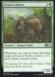 DRUID OF HORNS 176/280 CORE SET 2019 M19 MTG MAGIC NM - Picture 1 of 1