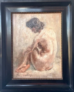 Charles van Craenenbroeck Weiblicher Aktmodell Antike Jugendstil Ölgemälde 1910 - Bild 1 von 14