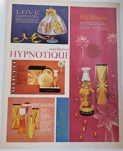 Juego de regalo de perfumes hipnóticos anuncio impreso vintage 1960 efímero decoración artística de pared - Imagen 1 de 1