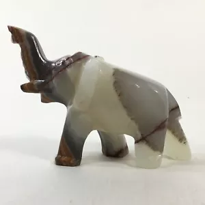 Escultura talla elefante mármol hombre cueva oficina escritorio decoración - Imagen 1 de 12
