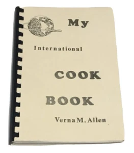 Vtg My International Cookbook Food Cooking Verna M Allen Laurel Montana Signed - Imagen 1 de 12