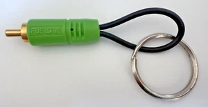 FUSION Male RCA Plug Gold Connector / Keychain - Picture 1 of 4