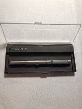 Vintage Parker 25 Fountain Pen Brushed Silver with Box 