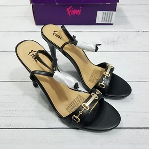 Fioni Hayes Ankle Strap Heel Sandals Womens SIze 8.5 - Black - Picture 1 of 7