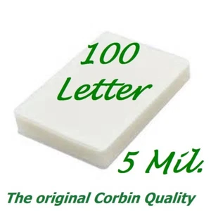 Laminating Pouches Laminator Sleeves Letter 5 Mil 100 9 x 11-1/2 Gloss XCLEAR - Picture 1 of 4