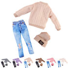 Fashion Doll Clothing Set Tops Sweater+Jeans+Hat 3 Piece Set Doll AccessoriesЙ