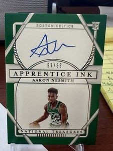 2020-21 National Treasures Apprentice Ink Aaron Nesmith RC AUTO #97/99