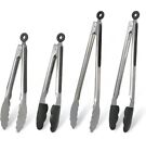 Great Chef 4 Piece Stainless Steel Tong Set