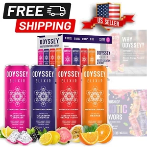 Natural Energy Drink with Lion's Mane & Cordyceps - Vegan, Gluten Free, 12 Pack - Picture 1 of 10