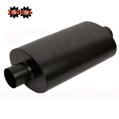 Silenciador turbo ovalado para Honda Universal 2.5 entrada salida negro Civic Accord S2000 Foto 1 de 4