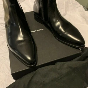 Disfraz Nacional Hombre Botas Cuero Negro Cremallera Hecho a Mano en Italia 11 - Imagen 1 de 10