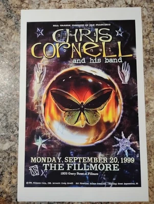 CHRIS CORNELL SIGNED CONCERT POSTER SHEET SOUNDGARDEN SIZE 11X17IN COA INCLUDED - Image 1 of 4