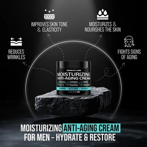 MENS FACE MOISTURIZER CREAM - ANTI AGING & WRINKLE FACE CREAM, RETINOL, COLLAGEN - Picture 1 of 6