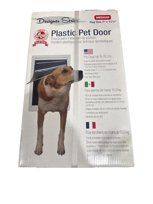 -NUEVO- Solapa de puerta sellada para mascotas 7x11,25" para perros medianos interior/exterior bloqueable Foto 1 de 3