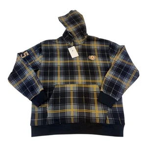 Sudadera con capucha polar a cuadros Nike Air Jordan Essential negra dorada DV1578-010 para hombre - Imagen 1 de 8