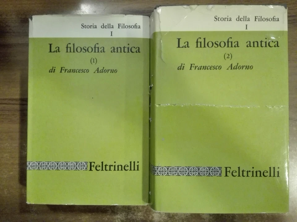 Francesco Adorno LA FILOSOFIA ANTICA Feltrinelli 1972 vol 1 e 2 storia della fil - Immagine 1 di 4
