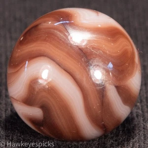 Champion Agate *Chocoberry Bronze Metallic Swirl Marble 5/8"+ Mint Hawkeyespicks - Picture 1 of 6