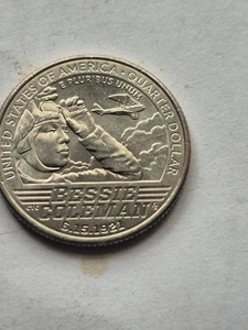 Die ERROR On Wing Obverse USA Washington quarter Bessie Coleman 2023P  - Bild 1 von 3