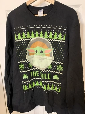 Moletom Star Wars masculino tamanho G The Mandalorian Baby Yoda Grogu cinza The Child - Imagem 1 de 4