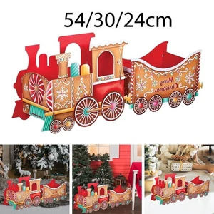 Santa Gift Train Box Centerpiece Xmas Ornament Christmas Train for Present - Picture 1 of 21