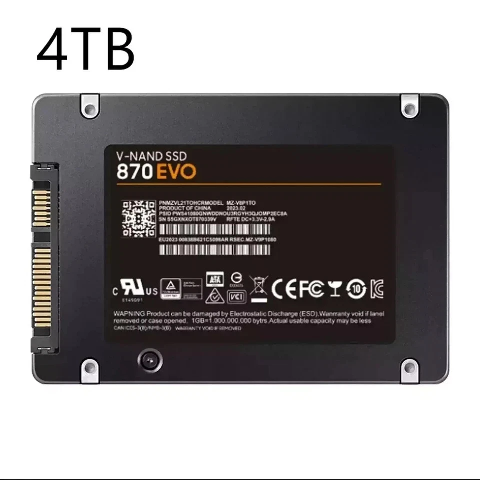 SATA III Solid State Drives 2.5 in Form Factor 4 TB Storage
