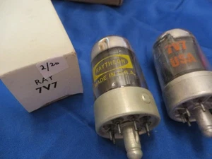 Radio tubes Two 7V7 RCA and Ratheon Nos - Picture 1 of 2