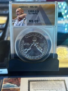 1988-D US OLYMPIC Commemorative Coin $1  ANACS MS69 - Picture 1 of 4