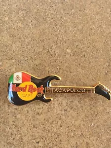 Hard Rock Cafe Acapulco Mexico Gift Guitar Collector’s Brooch/Pin Gold tone 2.5” - Picture 1 of 8