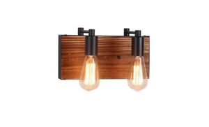 Alizaya Solid Wood Double Armed Scone Lighting Fixture