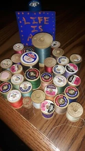 Vintage Sewing Spools lot of 30 (see description) - Picture 1 of 2