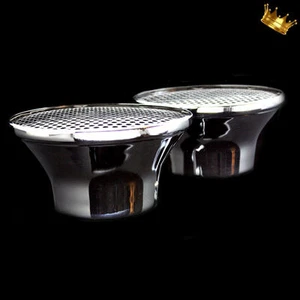 Chrome Velocity Stack Air Cleaner Set of Two fits 4 BBL Carburetors  - Picture 1 of 1