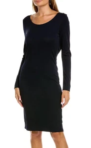 Josie Natori Drape Back Midi Matte Dress MNN L NWT $350 - Picture 1 of 4