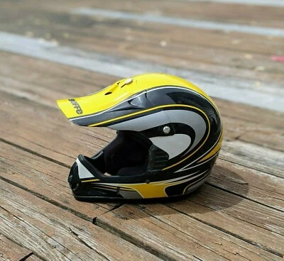 Casco completo amarillo negro Bieffe tiro equipo de carreras motocross ATV juegos con disfraces Foto 1 de 4