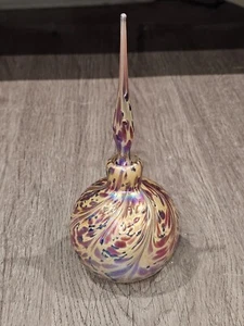 Signed Nuance Art Glass Studio '91 New Orleans Iridescent Perfume Scent Bottle 1 - Picture 1 of 11