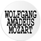 Wolfgang Amadeus Mozart - 3 Pack Circle Stickers 3" x 3"