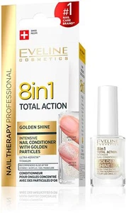 Eveline 8 in1 Total Action Intensive Nail Conditioner With Gold Particles - 12ml - Picture 1 of 8