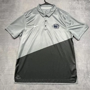 Nike Dri-Fit Penn State Nittany Lions Football Shirt Mens XL Gray Black Collared - Picture 1 of 8