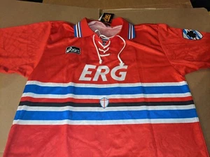 RARA MAGLIA ASICS 1992 - 1994 SAMPDORIA TERZA PARTITA MANICA CORTA 40"- 42" - Foto 1 di 9