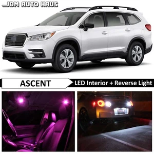 Kit de 19 bombillas LED inversas interiores rosa para Subaru Ascent 2019 - Imagen 1 de 12