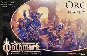 Oathmark Fanteria Orco 28mm Nuovo • 1 Sprue • 5 Mini • Osprey Northstar Ork - Foto 1 di 8