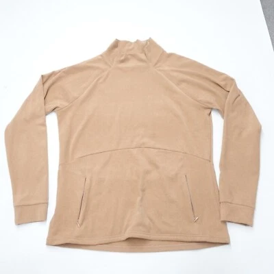 Kyodan Outdoor Brushed Surface Top Women's Medium Beige Mock Neck Raglan Sleeve - Image 1 of 4