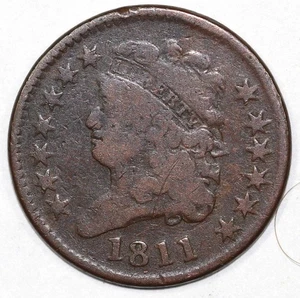 1811 1/2c C-2 R-3 Classic Head Half Cent - Picture 1 of 3